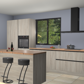 Vuren greeploze keuken Bonaire 29348
