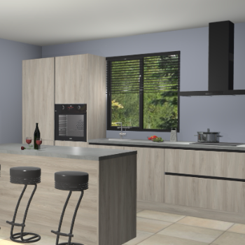 Vuren greeploze keuken Bonaire 29356