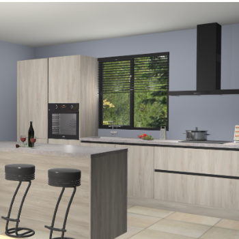 Vuren greeploze keuken Bonaire 29375