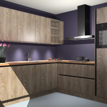 Cantaro eiken greeploze keuken Luanda 29584