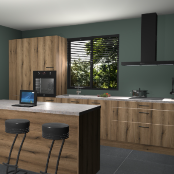 Gouden eiken keuken Bonaire 29536