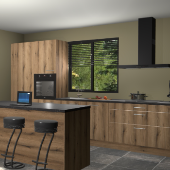 Gouden eiken keuken Bonaire 29538