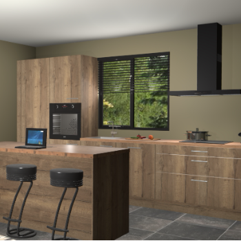 Chocolade eiken keuken Bonaire 29585