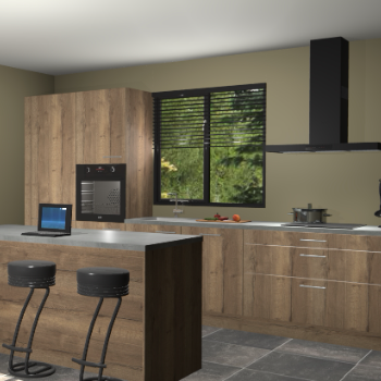 Chocolade eiken keuken Bonaire 29591