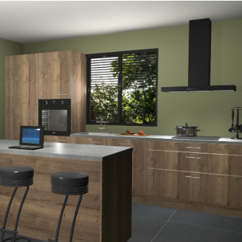 Chocolade eiken keuken Bonaire 29592