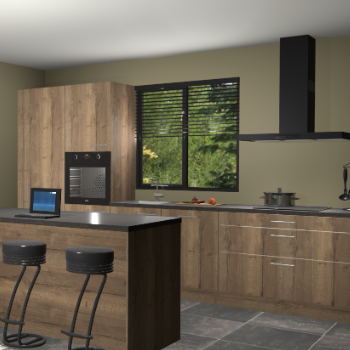 Chocolade eiken keuken Bonaire 29597