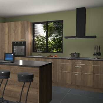 Chocolade eiken keuken Bonaire 29598