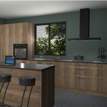 Chocolade eiken keuken Bonaire 29601