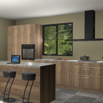 Chocolade eiken keuken Bonaire 29603