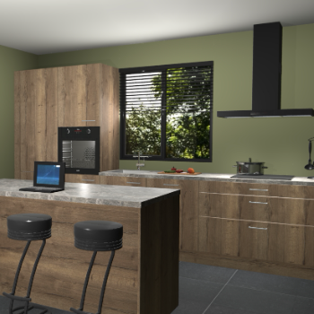 Chocolade eiken keuken Bonaire 29604