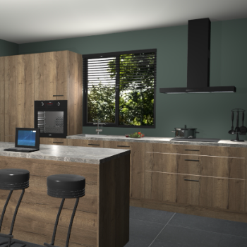 Chocolade eiken keuken Bonaire 29607