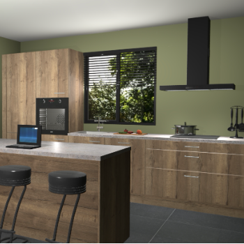 Chocolade eiken keuken Bonaire 29610