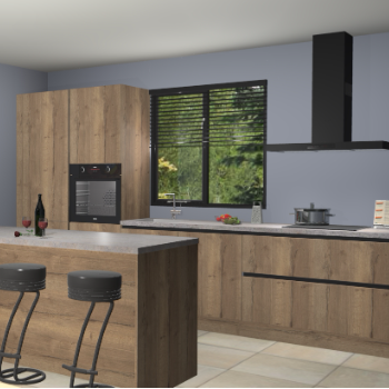 Chocolade eiken greeploze keuken Bonaire 29614