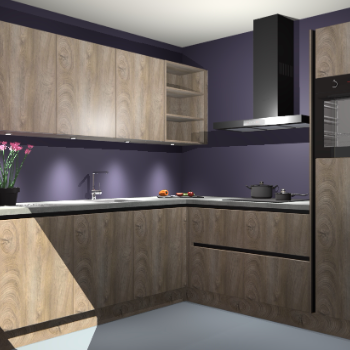 Cantaro eiken greeploze keuken Luanda 29626