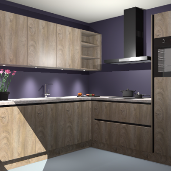 Cantaro eiken greeploze keuken Luanda 29644