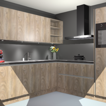 Cantaro eiken greeploze keuken Luanda 29647