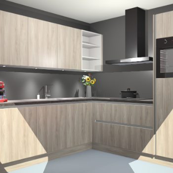 Vuren greeploze keuken Luanda 29743