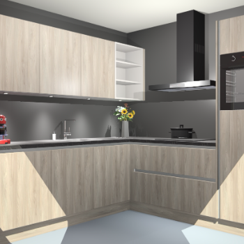 Vuren greeploze keuken Luanda 29761