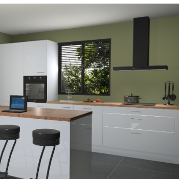 Sneeuwwitte hoogglans keuken Bonaire 29693