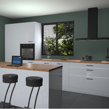 Sneeuwwitte hoogglans keuken Bonaire 29696