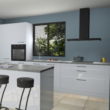 Sneeuwwitte hoogglans keuken Bonaire 29701