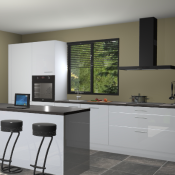 Sneeuwwitte hoogglans keuken Bonaire 29704