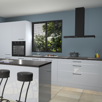 Sneeuwwitte hoogglans keuken Bonaire 29707