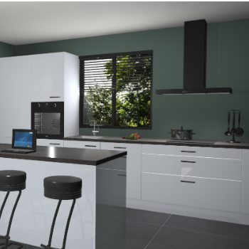 Sneeuwwitte hoogglans keuken Bonaire 29708