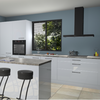 Sneeuwwitte hoogglans keuken Bonaire 29713