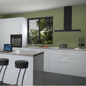 Sneeuwwitte hoogglans keuken Bonaire 29717