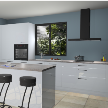 Sneeuwwitte hoogglans keuken Bonaire 29719