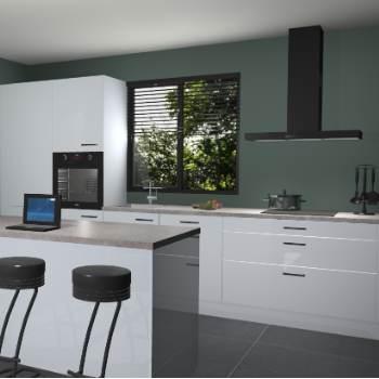 Sneeuwwitte hoogglans keuken Bonaire 29720