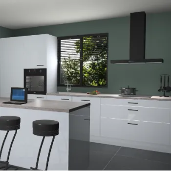 Sneeuwwitte hoogglans keuken Bonaire 29720