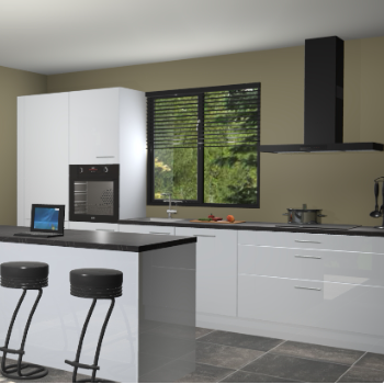 Sneeuwwitte hoogglans keuken Bonaire 29722