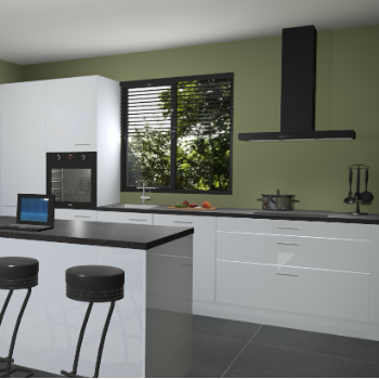 Sneeuwwitte hoogglans keuken Bonaire 29723