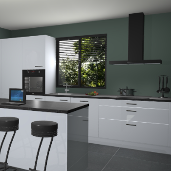 Sneeuwwitte hoogglans keuken Bonaire 29726