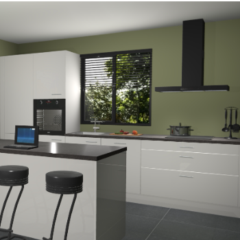 Zijdegrijze hoogglans keuken Bonaire 29784