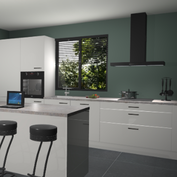 Zijdegrijze hoogglans keuken Bonaire 29799