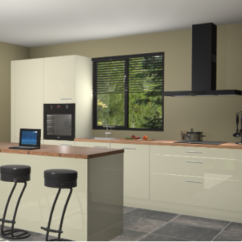 Magnolia hoogglans keuken Bonaire 29811