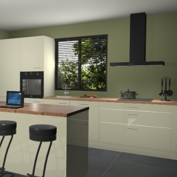 Magnolia hoogglans keuken Bonaire 29812