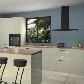 Magnolia hoogglans keuken Bonaire 29814