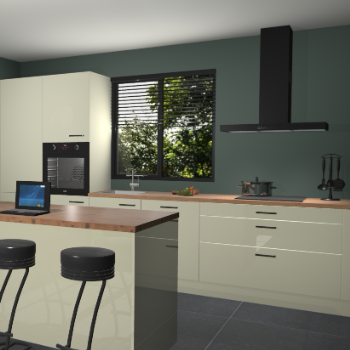 Magnolia hoogglans keuken Bonaire 29815