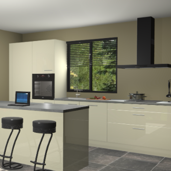 Magnolia hoogglans keuken Bonaire 29817