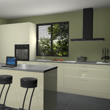 Magnolia hoogglans keuken Bonaire 29818