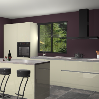 Magnolia hoogglans greeploze keuken Bonaire 29837