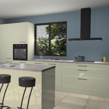 Magnolia hoogglans keuken Bonaire 29838