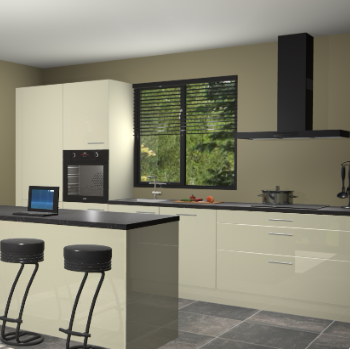 Magnolia hoogglans keuken Bonaire 29841