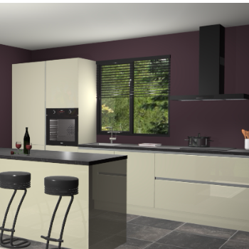 Magnolia hoogglans greeploze keuken Bonaire 29843