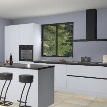 Sneeuwwitte greeploze keuken Bonaire 29941