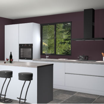 Sneeuwwitte greeploze keuken Bonaire 29950